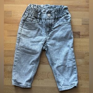Baby Gap Grey Denim Toddler Paperbag Jeans size 18-24m